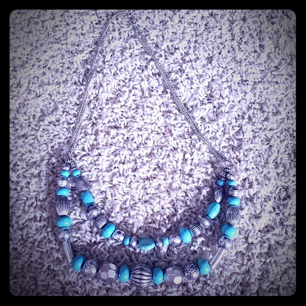 3/$15 Turquoise & Silver Necklace